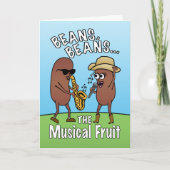 Carte Drôle Fête des pères haricot musicale Fruit Joke (Devant)