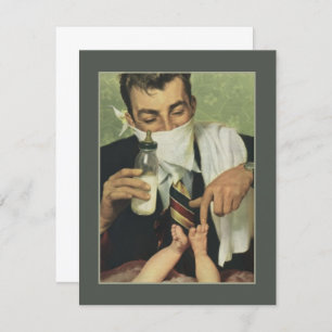 Carte Drôle Fête des pères Vintage papa change Diapeurs