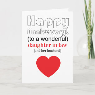 Carte drôle fille en droit et fils anniversaire mariage