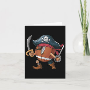Carte Drôle Footbyll Pirate Halloween Hommes Femmes Enfa