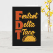 Carte Drôle Foxtrot Delta Taco10 (Fleur jaune)
