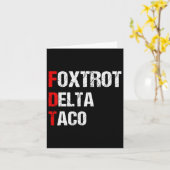 Carte Drôle Foxtrot Delta Taco11 (Fleur jaune)