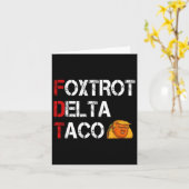 Carte Drôle Foxtrot Delta Taco13 (Fleur jaune)