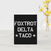 Carte Drôle Foxtrot Delta Taco15 (Fleur jaune)