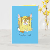 Carte Drôle French Bulldog Frenchie mignon Dessin de chi (Fleur jaune)