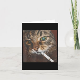 Carte Drôle Fumer Mème de chat
