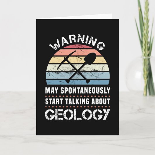 Carte Drôle Géologie Sunset Cadeau pour géologue (Devant)