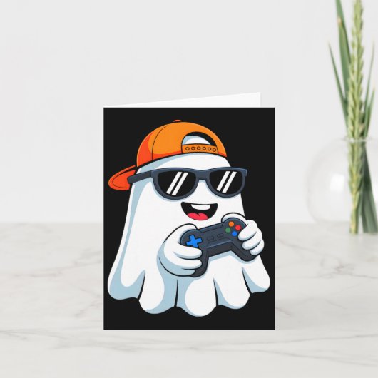 Carte Drôle Ghost Jeu Vidéo Halloween Jeu Bo (Devant)