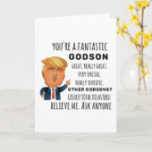 Carte Drôle Godson Birthday Meilleur cadeau (Fleur jaune)