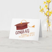 Carte Drôle Graduation (Fleur jaune)