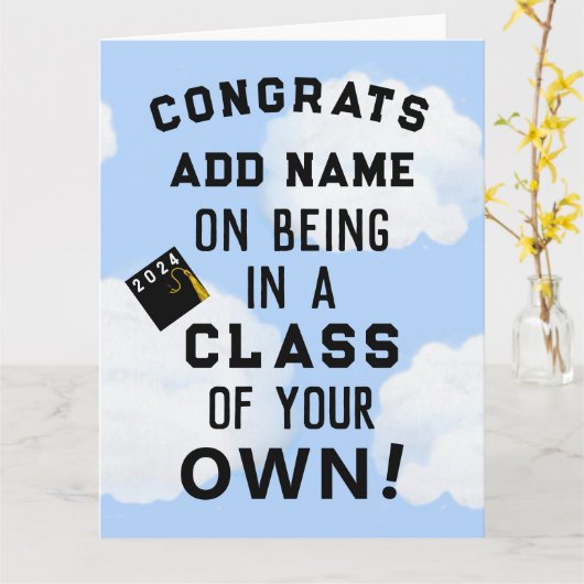 Carte Drôle Graduation (Fleur jaune)