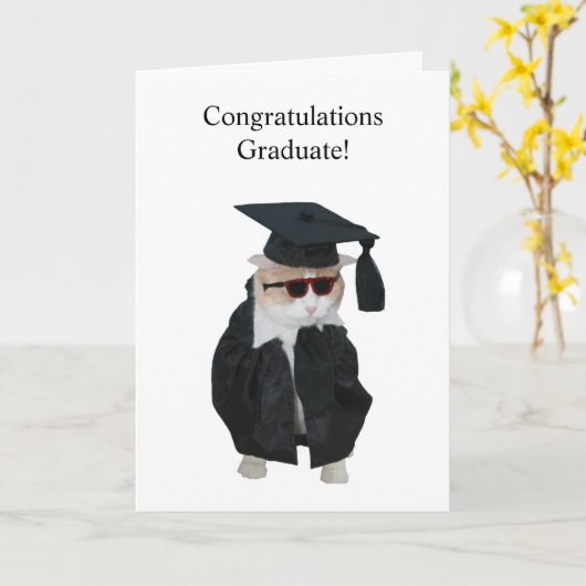 Carte Drôle Graduation (Fleur jaune)