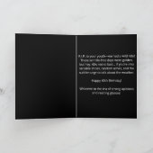 Carte Drôle Grande Faucheuse Mort à ma jeunesse 40e anni (Intérieur)