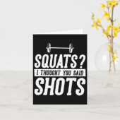 Carte Drôle Gym Entraînement Humour Squats Pensé Que Vou (Fleur jaune)