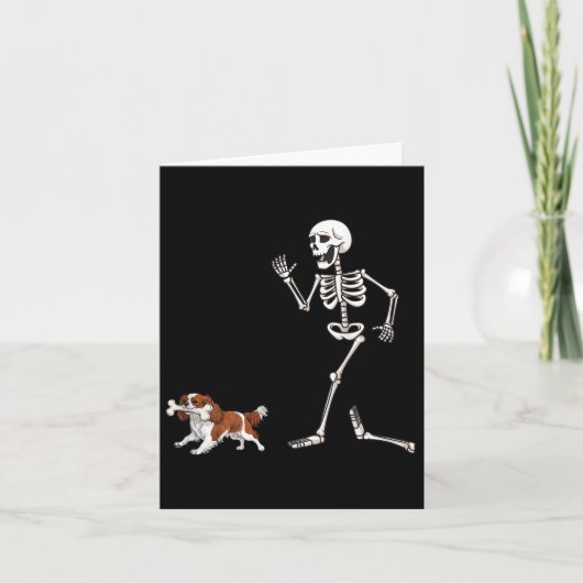 Carte Drôle Halloween Cavalier Roi Charles Spaniel Et (Devant)