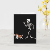 Carte Drôle Halloween Cavalier Roi Charles Spaniel Et (Fleur jaune)