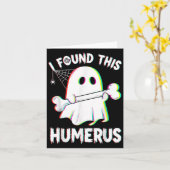 Carte Drôle Halloween Ghost Skeleton Bone Humerus (Fleur jaune)