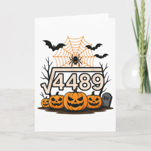 Carte Drôle Halloween Racine Carrée 4489 67 Mème Mathéma