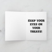 Carte Drôle Halloween Spider voler Corn de bonbons (Intérieur)