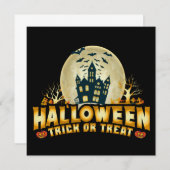 Carte Drôle Halloween Trick or Treat Flat Card (Devant / Derrière)