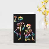 Carte Drôle Halloween Trump Skeleton Trump (Fleur jaune)