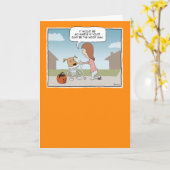 Carte Drôle Halloween Woof Man (Fleur jaune)