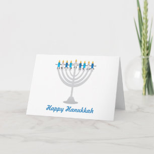 Carte Drôle Hanoukka menorah et bougies