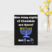 Carte Drôle Hanukkah 67 Mème Professeur Combien de nuits (Fleur jaune)