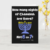 Carte Drôle Hanukkah 67 Mème Professeur Combien de nuits (Fleur jaune)