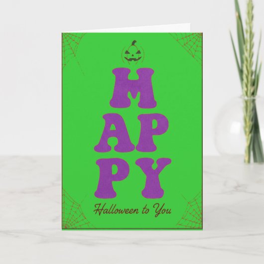 Carte Drôle Happy Halloween Message de salutation (Devant)