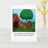 Carte Drôle Happy Pet Owner's Day Greeting Card (Fleur jaune)