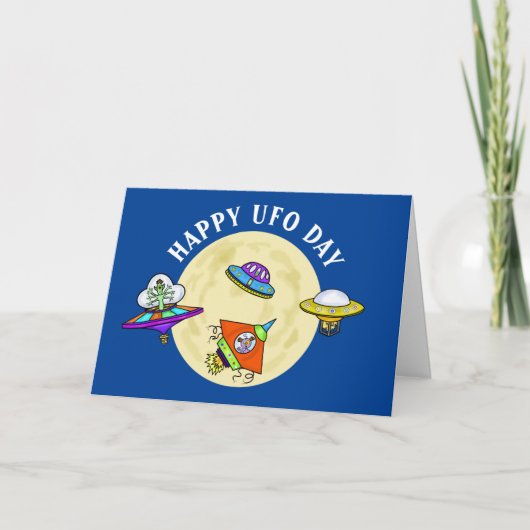 Carte Drôle Happy UFO Day Greeting Card (Devant)
