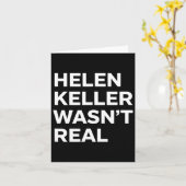 Carte Drôle helen keller n'était pas une déclaration sat (Fleur jaune)