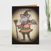 Carte Drôle Hippo d'Halloween (Devant)