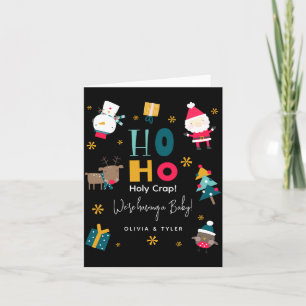 Carte Drôle Ho Ho Sainte Merde Nous Avons Un Bébé
