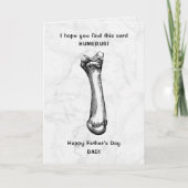 Carte Drôle Humerus Bone Happy Fête des pères (Devant)