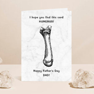 Carte Drôle Humerus Bone Happy Fête des pères