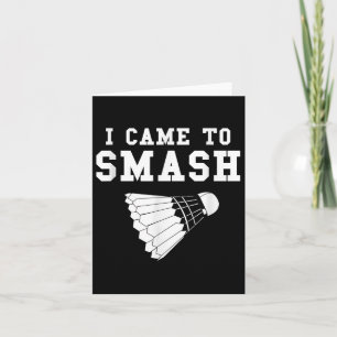 Carte Drôle Humour Badminton Smash Shuttle Citation