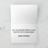 Carte Drôle Humour Giant Turtle Joyeux Anniversaire (Intérieur)