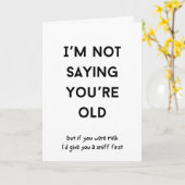 Carte Drôle humour sarcastique grossier vieil ami (Fleur jaune)