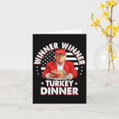 Carte Drôle Humour Trump Gagnant Gagnant Dîner de dinde  (Fleur jaune)