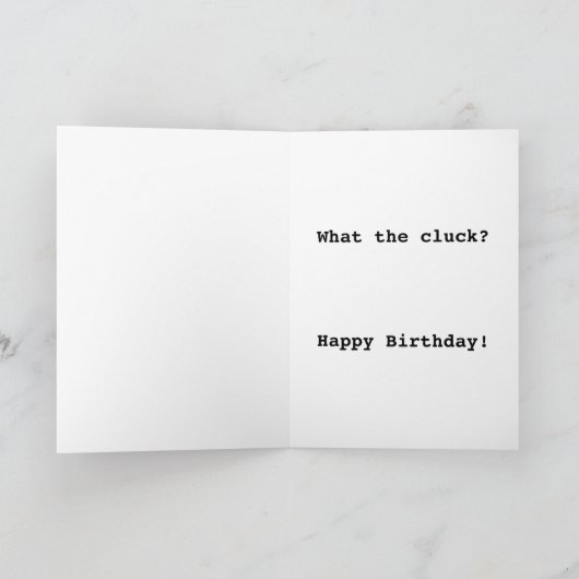 Carte Drôle insultant ironique poulet 50e anniversaire c (Intérieur)