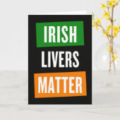 Carte drôle Irish Livers Matter (Fleur jaune)