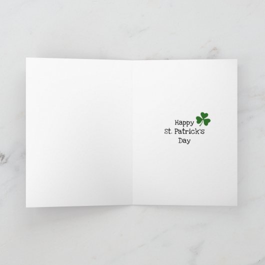 Carte Drôle Irish St. Patrick's Day Card (Intérieur)