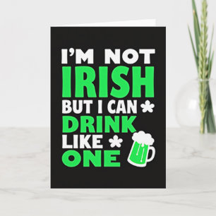 Carte drôle irlandaise « Boire comme l'un d'eux »
