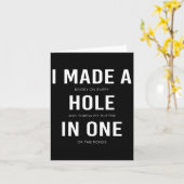 Carte Drôle J'Ai Fait Un Trou Dans Un Disque Golf Et Gol (Fleur jaune)