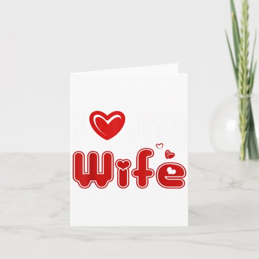 Carte Drôle j'aime ma femme (Devant)