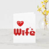 Carte Drôle j'aime ma femme (Fleur jaune)