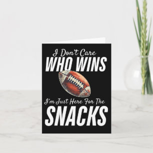 Carte Drôle Je me fiche de qui gagne Je suis juste ici p