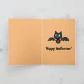 Carte Drôle Je suis Batty À propos de toi Chat d'Hallowe (Intérieur)